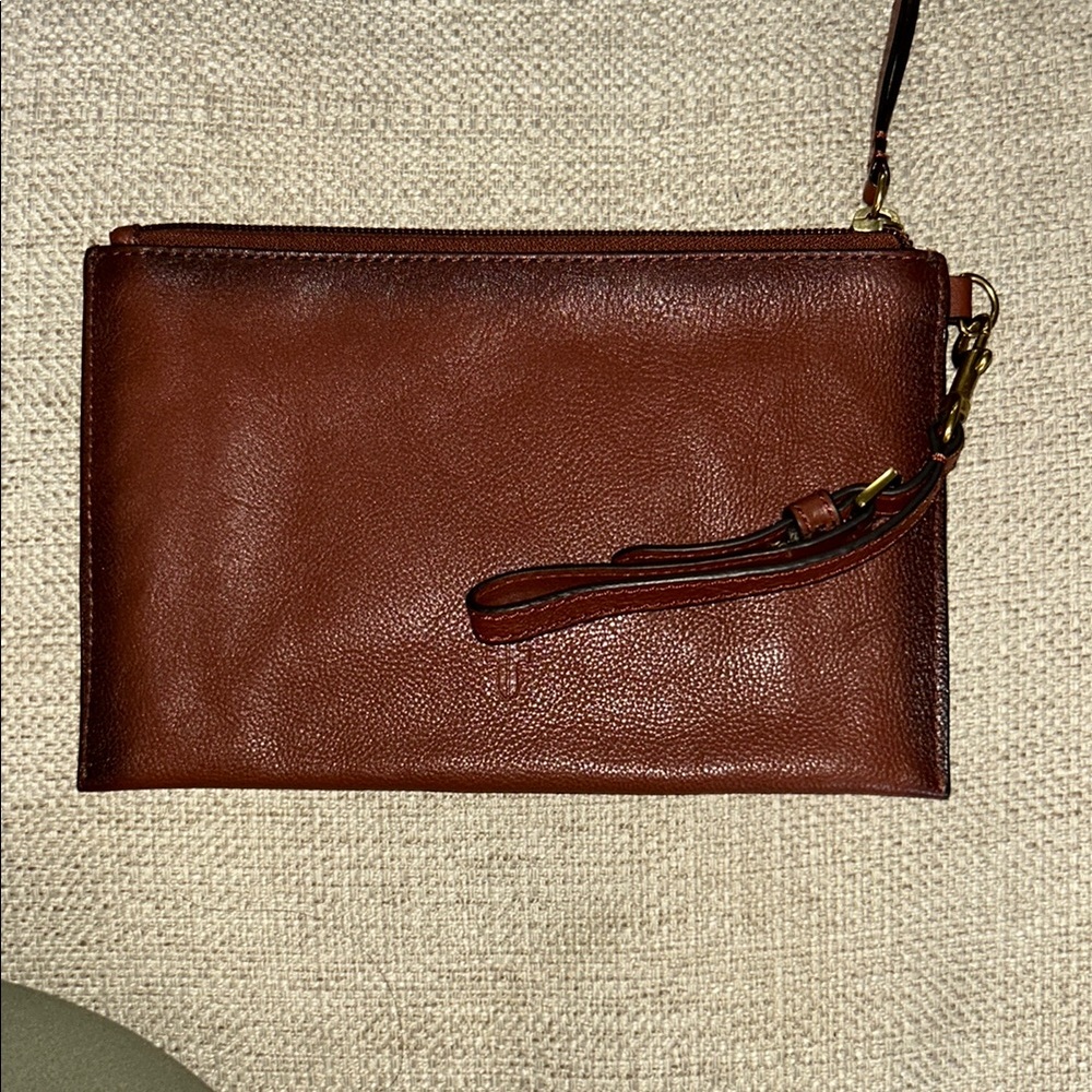 Frye Brown Leather wristlet
